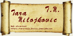 Tara Milojković vizit kartica